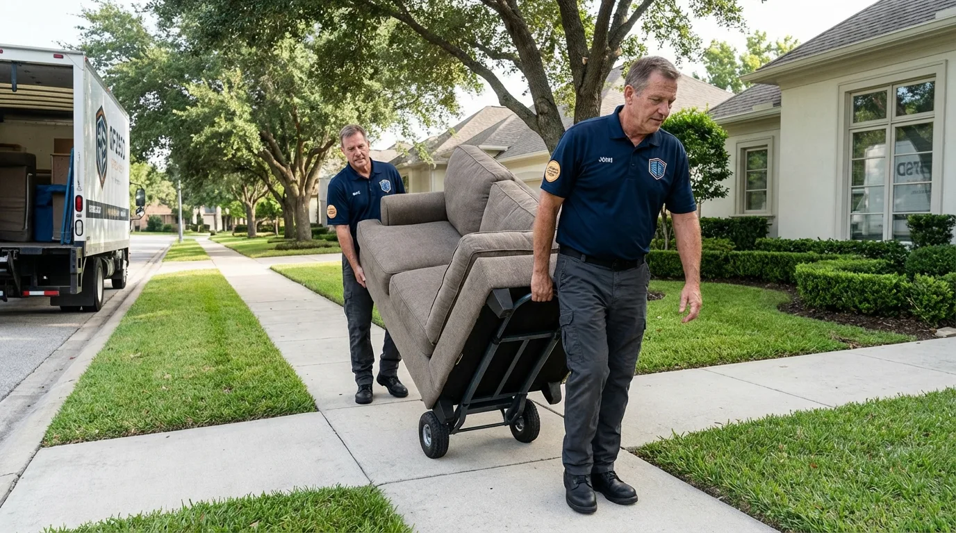Local residential moving crew loading furniture in Graysville, TN